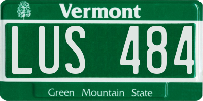 VT license plate LUS484