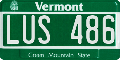 VT license plate LUS486