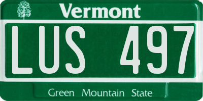 VT license plate LUS497