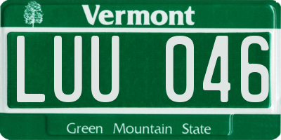 VT license plate LUU046