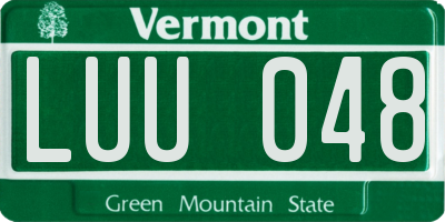VT license plate LUU048