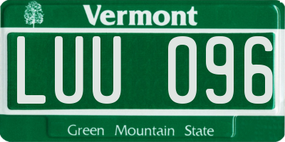 VT license plate LUU096