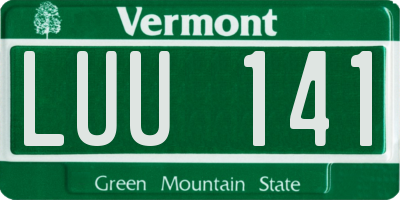 VT license plate LUU141