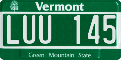 VT license plate LUU145