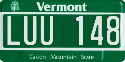 VT license plate LUU148