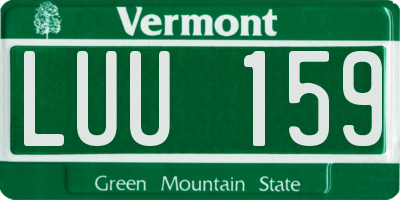 VT license plate LUU159