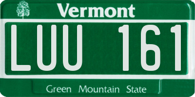 VT license plate LUU161