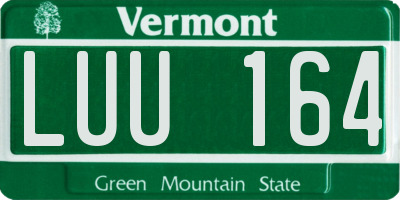 VT license plate LUU164