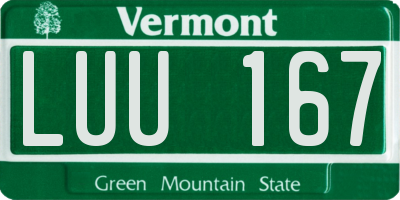 VT license plate LUU167