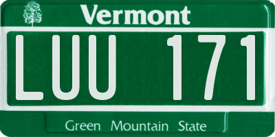 VT license plate LUU171