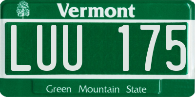 VT license plate LUU175