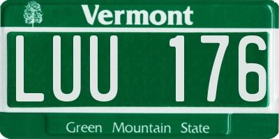 VT license plate LUU176