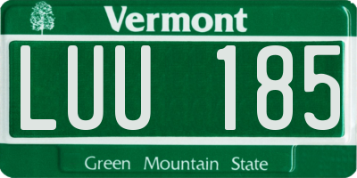 VT license plate LUU185