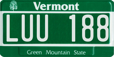 VT license plate LUU188