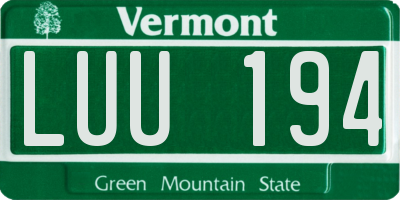 VT license plate LUU194