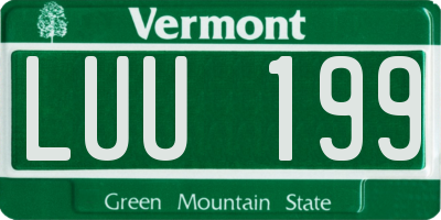 VT license plate LUU199