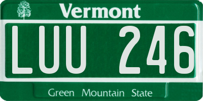 VT license plate LUU246
