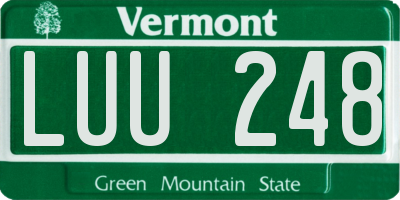 VT license plate LUU248