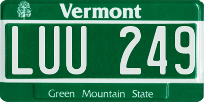 VT license plate LUU249