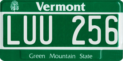 VT license plate LUU256