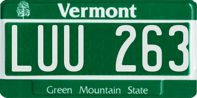 VT license plate LUU263