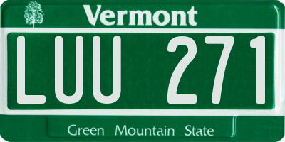 VT license plate LUU271