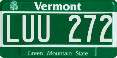 VT license plate LUU272