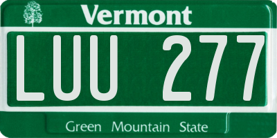 VT license plate LUU277