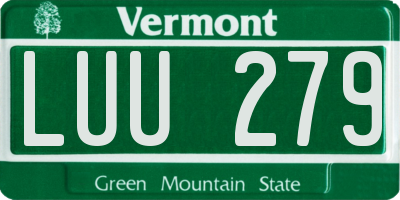 VT license plate LUU279
