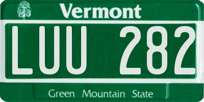 VT license plate LUU282