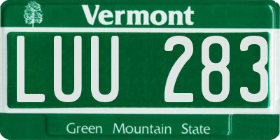 VT license plate LUU283