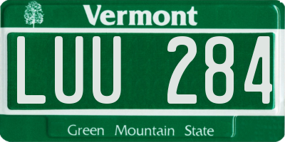 VT license plate LUU284
