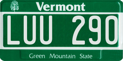 VT license plate LUU290