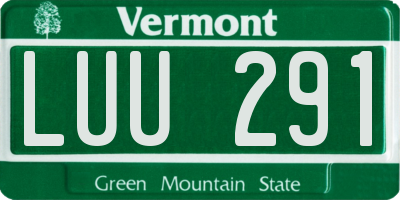 VT license plate LUU291