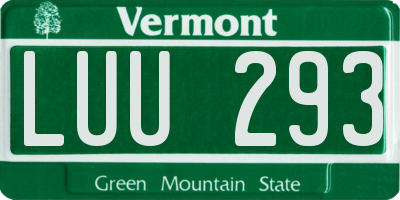 VT license plate LUU293