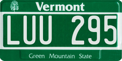 VT license plate LUU295