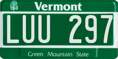 VT license plate LUU297