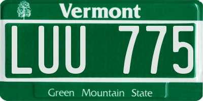 VT license plate LUU775