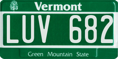 VT license plate LUV682