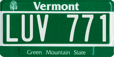 VT license plate LUV771