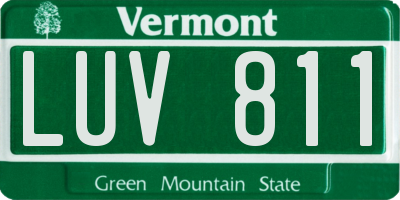 VT license plate LUV811