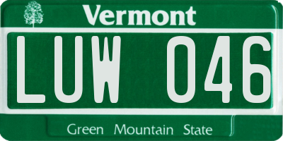 VT license plate LUW046