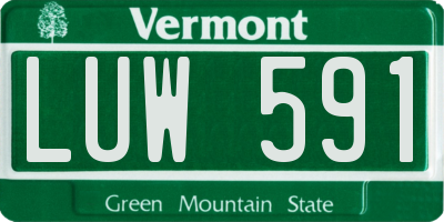 VT license plate LUW591