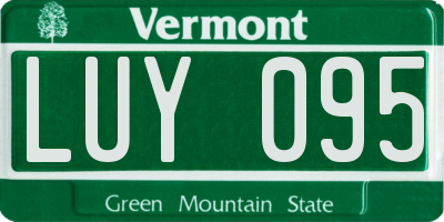 VT license plate LUY095