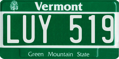 VT license plate LUY519
