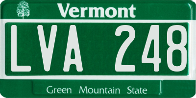 VT license plate LVA248