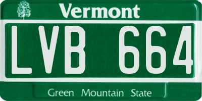 VT license plate LVB664