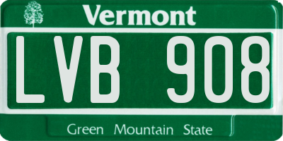 VT license plate LVB908