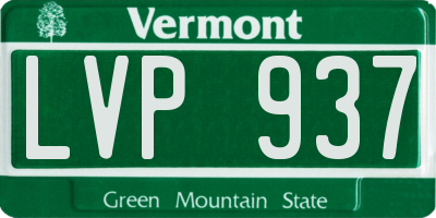 VT license plate LVP937