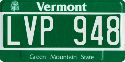 VT license plate LVP948